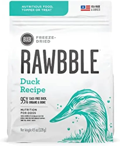 Vista 25 de BIXBI Rawbble - Alimento liofilizado para perros, receta de res, 4.5 onzas, 98% de carne y órganos, sin rellenos, comida cruda para perros apta