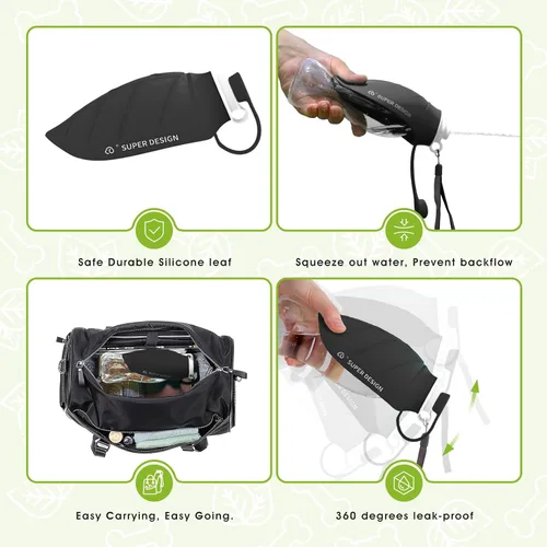 Vista 3 de SUPERDESIGN Botella de agua para perro, botella de agua portátil para perros pequeños a grandes, botella de agua de viaje para perros a prueba