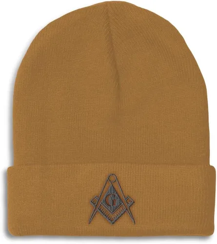 Vista 26 de Speedy Pros Gorros para hombres Mason Gray Thread Bordado Construcción Sombreros de invierno para mujeres Gorra de cráneo acrílico 1 tamaño Solo