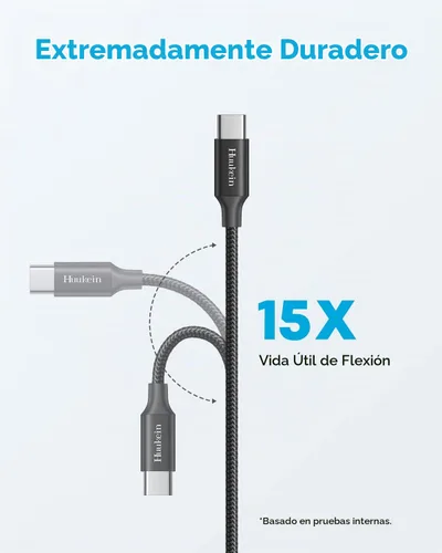 Vista 4 de Cable USB C de 10 pies, largo USB A a USB C de carga rápida, cable de carga Negro trenzado para iPhone 17 Air 16 15 Pro Max Plus, para Samsung