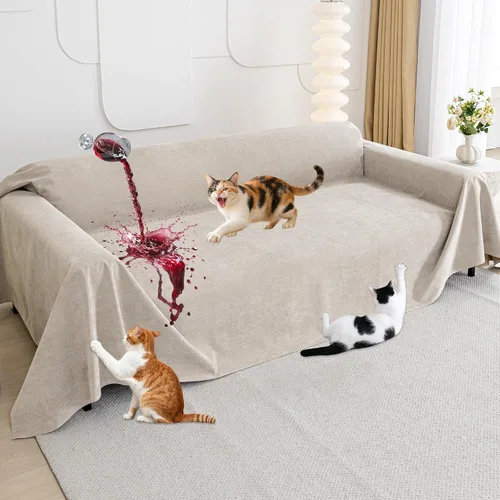 Vista 37 de Protector de muebles contra arañazos para gatos, antideslizante, impermeable, para mantener alejados a los gatos, protectores de sofá aptos