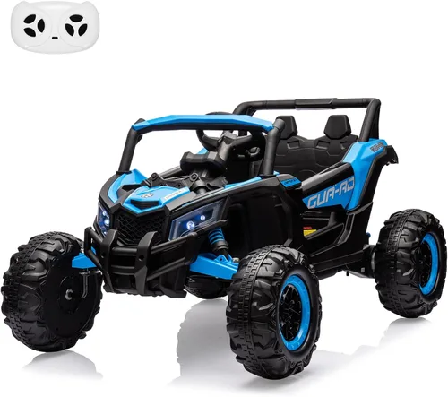 Vista 12 de 24V Ride On UTV, vehículos eléctricos con pilas, UTV para niños Negro-1