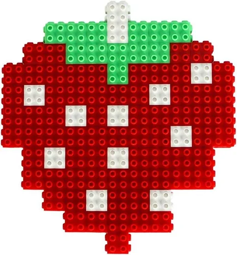 Vista 2 de Strictly Briks Pac-Man & BANDAI NAMCO Entertainment Inc Pac-Man Strawberry Item - 91 piezas 3D Briks 2D Build