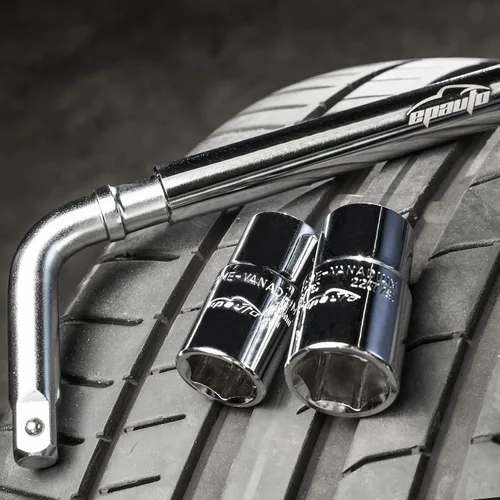 Vista 7 de EPAuto Llave de cruceta telescópica, llave para rueda con cuencas de CR-V (17/19, 21/22mm)