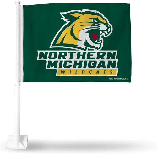 Vista 38 de Rico Industries Bandera de coche de doble cara de la NCAA, gran accesorio para automóvil