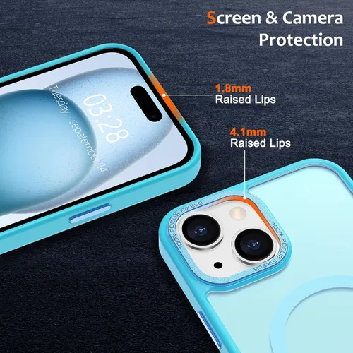 Vista 945 de Anuck - Funda magnética para iPhone 11 compatible con MagSafe, carcasa trasera mate translúcida dura, borde de TPU, delgada, resistente a impactos