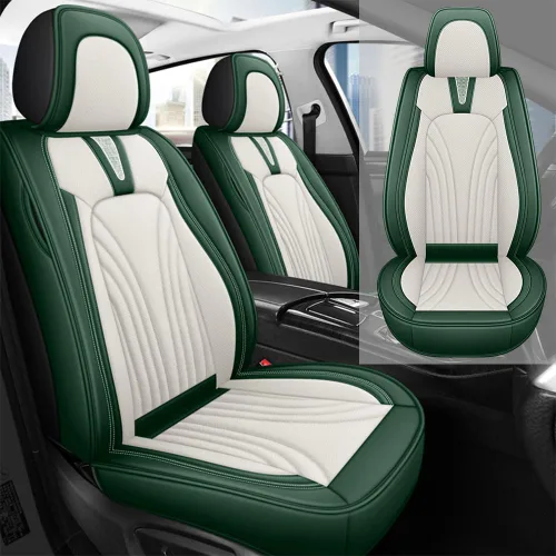 Vista 16 de Fundas de asiento de automóvil para Toyota Matrix 2003-2013, impermeables, de piel sintética, compatibles con bolsas de aire, fundas protectoras
