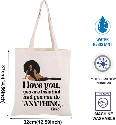 Vista 5 de BLUPARK Singer Merch Cantante Tour Especial Regalo Tour Especial Lona Tote Bag Afirmaciones Positivas Regalo Cantante Tote