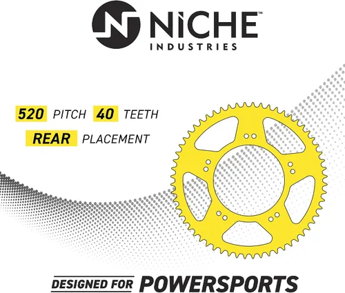 Vista 3 de NICHE 520 Piñón de transmisión trasera de 40 dientes para Yamaha 2XJ-25440-20-00
