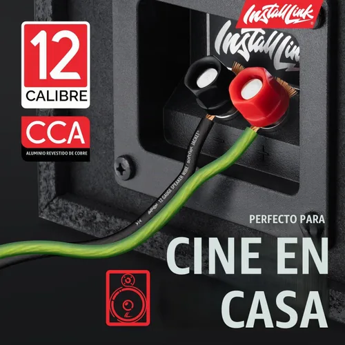 Vista 2 de Install Link Cable de cable de altavoz de calibre 12 AWG (100 pies) estéreo, automóvil o cine en casa, CCA