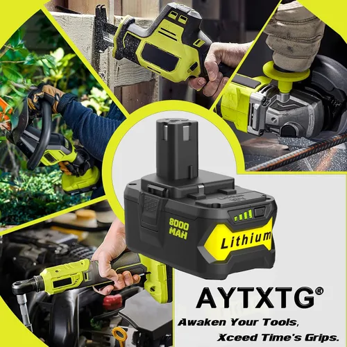 Vista 7 de Reemplazo de batería de 18 V 8000 mAh para Ryobi 18 V Batería P102 P103 P104 P105 P107 P108 P109 P190 P191 P122