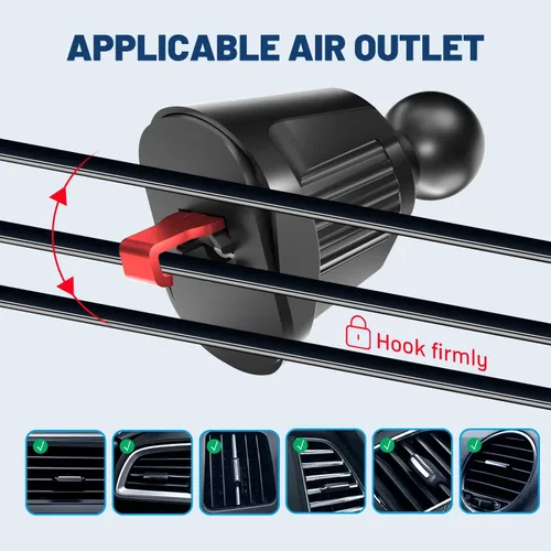 Vista 5 de Generic Soporte universal para teléfono de coche, manos libres para teléfonos de 4 a 6 pulgadas, color negro