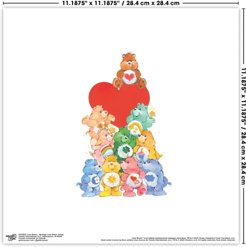 Vista 4 de Trends International Gallery Pops Care Bears - Paquete de arte de pared de arcoíris Heritage (paquete de 6)