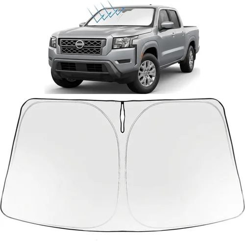 Vista 202 de Proadsy Parasol para parabrisas Rivian R1S 2022-2025 2026 de 4 capas plegable, protector de parasol frontal que bloquea los rayos UV, mantiene