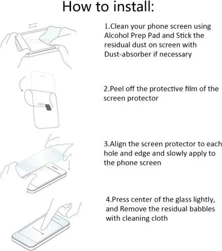 Vista 6 de Orzero Paquete de 2 protectores de pantalla de vidrio templado compatible con Lenovo Tab M8 de 3ª/2ª/1ª generación de 8 pulgadas, protector