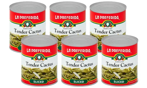 Vista 10 de La Preferida Tender Cactus - Nopalitos Tiernos, 28 onzas (paquete de 12)