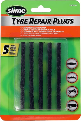 Vista 7 de Slime 20458 Kit de Parche y Tapón para Reparación de Neumáticos, Serie Pro, Lata de Almacenamiento, 10 Piezas