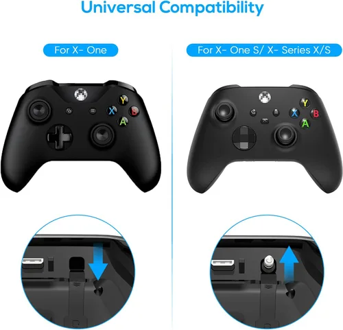 Vista 6 de Teclado para Xbox Series XS Controller para Xbox OneSController Gamepad 24Ghz Mini QWERTY Teclado Gaming Chatpad con conector de audioauriculares