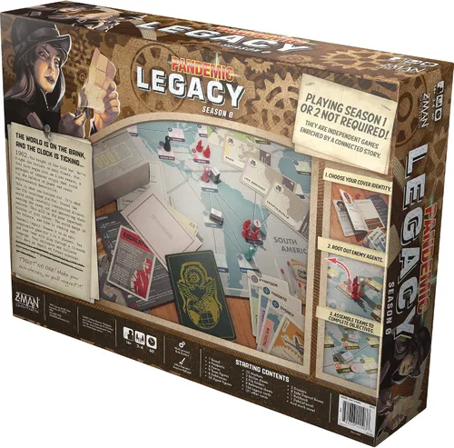 Vista 2 de Juego de mesa Pandemic Legacy Season 0 - Descubre secretos de la Guerra Fría y salva a la humanidad. Juego de estrategia cooperativa para la noche