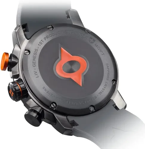 Vista 3 de LIV GX1 - Reloj clásico resistente con cronógrafo suizo de 177 pulgadas 316L SS 3D multicapa con fecha rápida resistente a los arañazos resistente