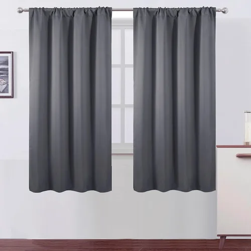 Vista 60 de LEMOMO Cortinas opacas de 42 x 54 pulgadas, juego de 2 paneles de cortinas con aislamiento térmico para oscurecer la habitación