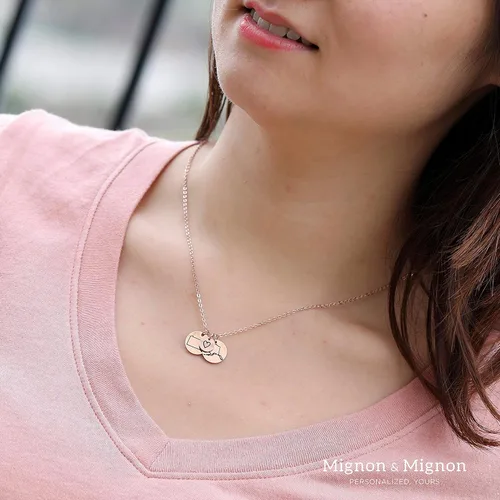 Vista 7 de Best Friend Necklace Long Distance Friendship Custom Two State Jewelry, Gifts for Women, Mother Daughter Relationship, Unique Personalized Necklace
