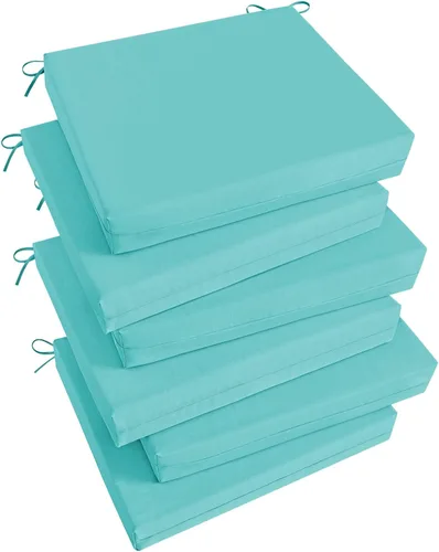 Vista 57 de Basic Beyond Juego de 4 cojines para sillas de exterior, cojines de exterior para muebles de patio, cojines resistentes al agua para sillas de patio