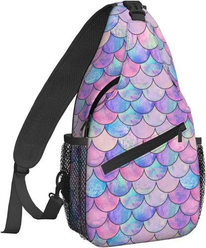 Vista 18 de Famame Mochila bandolera para el pecho, bolsa de hombro, gimnasio, ciclismo, viajes, senderismo, mochila para hombres y mujeres.., MultiColor1