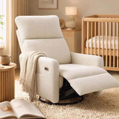 Vista 8 de Havora Silla reclinable giratoria eléctrica, cómoda para habitación del Gris oscuro