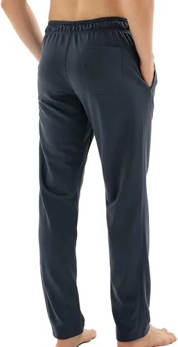 Vista 5 de ElsMorr Pantalones deportivos para hombre con bolsillos con cremallera, ligeros, transpirables, de secado rápido, senderismo, correr, deportes al