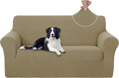 Vista 91 de U-NICE HOME Funda para sofá biplaza elástica, cubierta para sofá, funda para sillón, protector de muebles para sofá con 2 cojines, funda para sofá