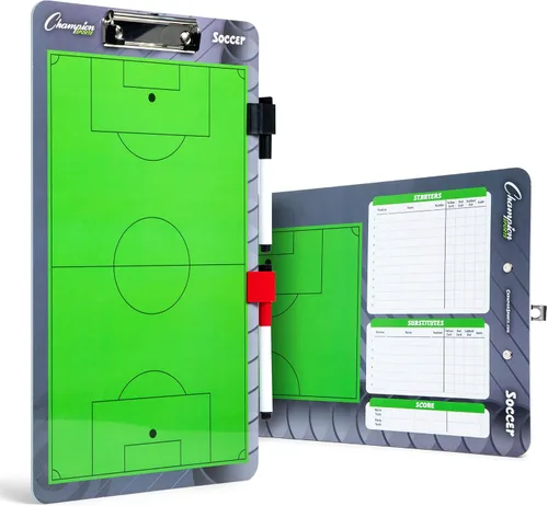 Vista 16 de Champion Sports Pizarra grande y extra grande de borrado en seco para entrenamiento - Pizarras blancas para estrategizar, técnicas, jugadas
