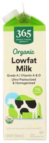 Vista 5 de 365 By Whole Foods Market, Leche orgánica al 1%, 32 onzas líquidas