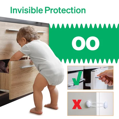 Vista 3 de LoveNoobs™ - Cerraduras magnéticas de seguridad para niños de fácil instalación, 20 cerraduras + 4 llaves, mantén a tus pequeños seguros con fácil