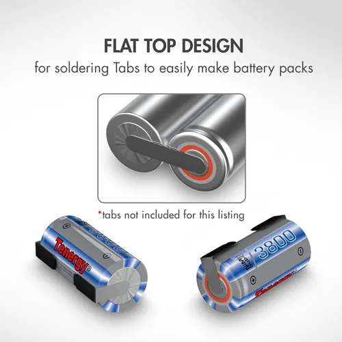 Vista 6 de Tenergy Propel Sub C 3800mAh NiMH Batería recargable