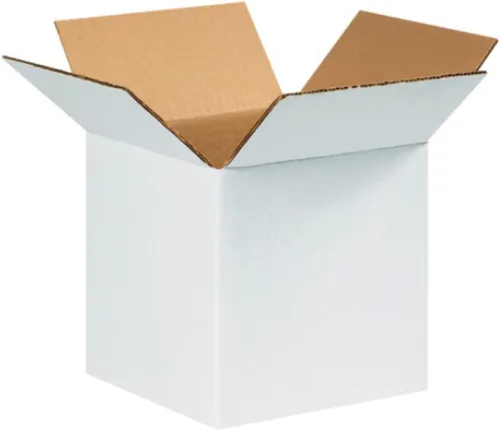 Vista 6 de Secure Seal - Paquete de 100 cajas de cartón corrugado blanco de 8 x 6 x 4 pulgadas, cajas de cartón para envíos