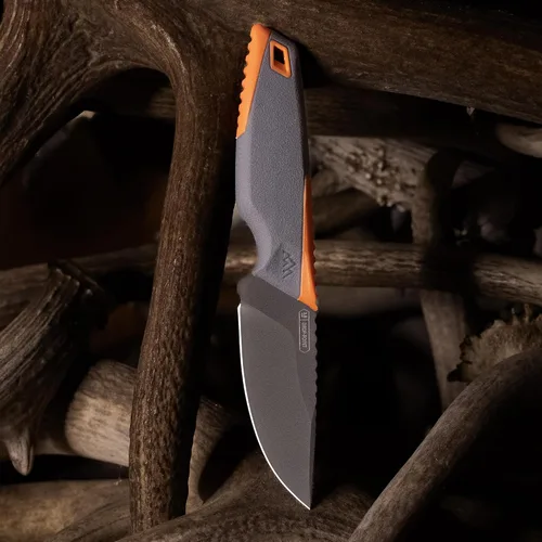 Vista 6 de OUTDOOR EDGE VANTEX - Cuchillo de caza de hoja fija con punta de gota de 3.5 pulgadas, incluye funda Cuchillo de punta de gota de 3.5