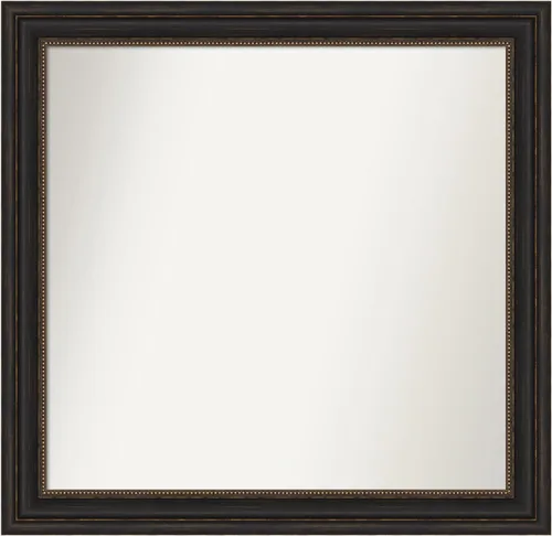Vista 558 de Amanti Art Espejo de pared personalizado no biselado (25 x 25 pulgadas), marco de bronce acentuado, varios tamaños personalizados, espejo de baño