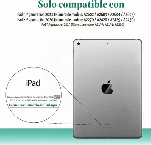 Vista 8 de Funda LTROP para iPad de 10.2 Pulgadas 9ª/ 8ª/ 7ª Generación (2021/2020/ 2019) con Soporte para Lápiz y Soporte, Funda Protectora Resistente Híbrida