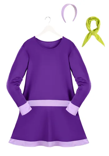 Vista 5 de Disfraz para Mujer Talla Plus Daphne de Scooby Doo Multicolor