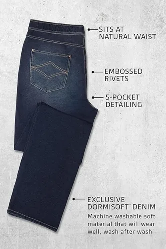 Vista 4 de PajamaJeans Jeans para hombre - Pantalones de cintura elástica para hombre