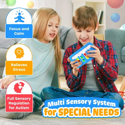 Vista 4 de Juguetes sensoriales antiestrés para niños: juguetes inquietos silenciosos para niños pequeños con autismo, calmantes, estrés para el aula, oficina