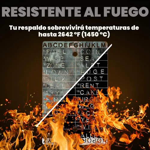 Vista 2 de Crypto Seed Bank - Frase de semilla de metal para 24 palabras Crypto Wallet