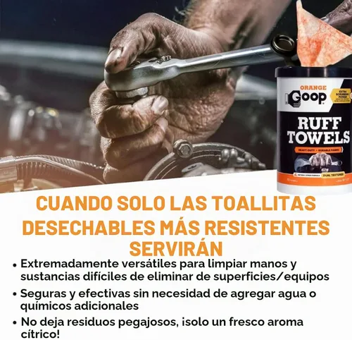 Vista 4 de GOOP Toallas naranjas resistentes con poder de fregar, toallitas de limpieza multiusos de doble textura de 10 x 12 pulgadas, eliminan la suciedad