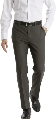 Vista 8 de Calvin Klein Pantalones de vestir de ajuste moderno para hombre Pantalones de traje para hombre Tejido elástico de rendimiento, parte delantera