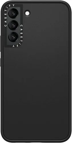 Vista 28 de CASETiFY Funda de impacto para Galaxy S22+ - Adhesivo Aries Moross, color negro transparente