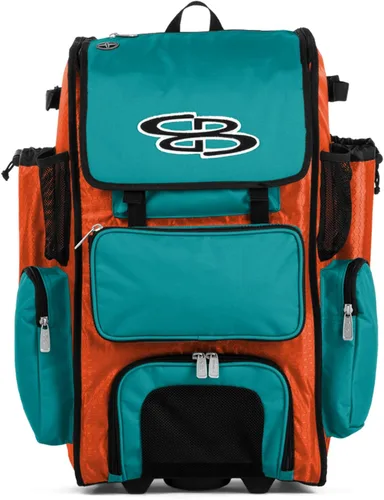Vista 102 de Boombah Rolling Superpack - Bolsa para equipo de béisbol/sóftbol, varios colores, mango telescópico y capacidad para 4 murciélagos, versión