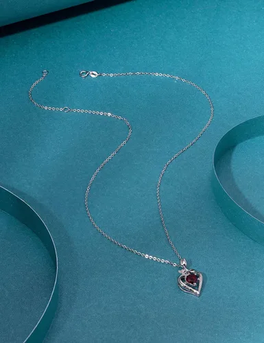 Vista 4 de HXZZ Fine Jewelry - Collar con colgante de plata de ley con topacio azul suizo, amatista, citrino, peridoto y ópalo, regalo para mujer, Gema