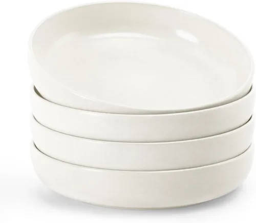 Vista 8 de famiware Milkyway - Juego de 4 cuencos para pasta, 33 onzas, hilo beige