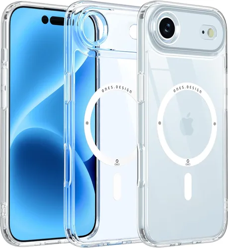 Vista 75 de ONES Funda delgada transparente para iPhone 8 Plus/7 Plus, PC + TPU híbrido, protección contra caídas de grado militar [antiamarillamiento], funda
